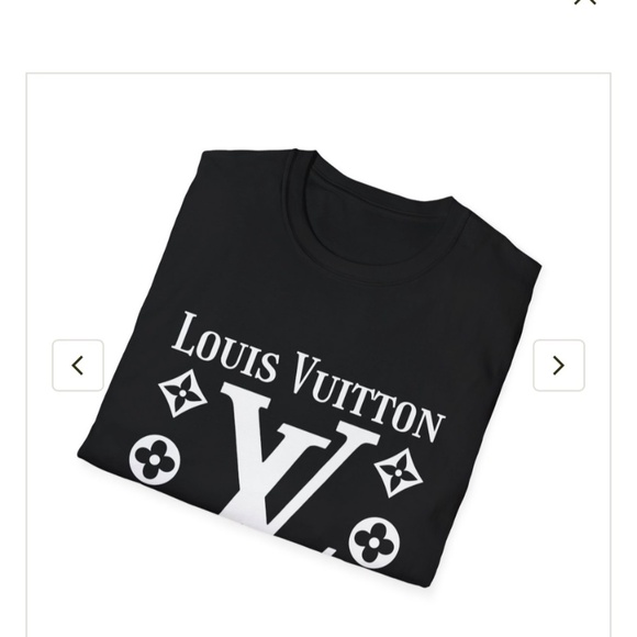 Louis Vuitton "Paris, France" #001 Designer Fitted T-Shirt. White & Black - Picture 5 of 7